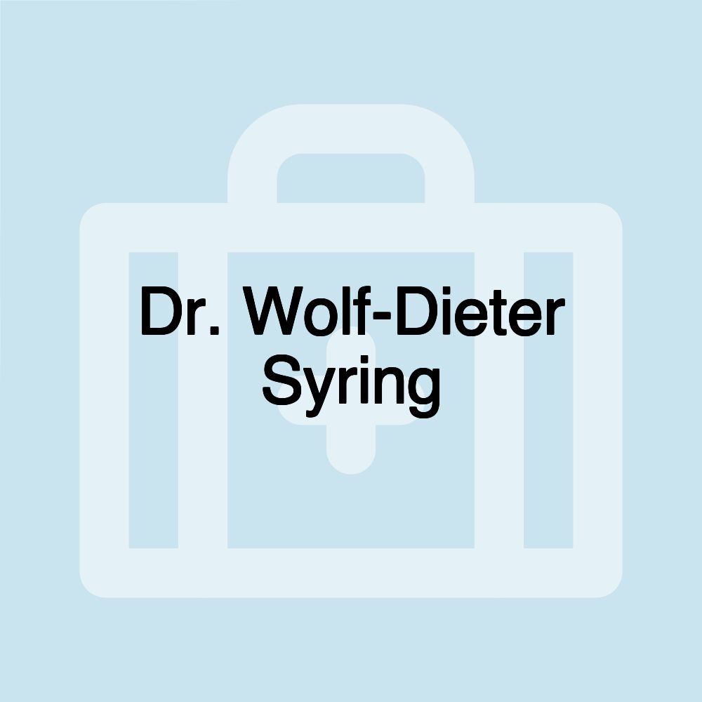 Dr. Wolf-Dieter Syring