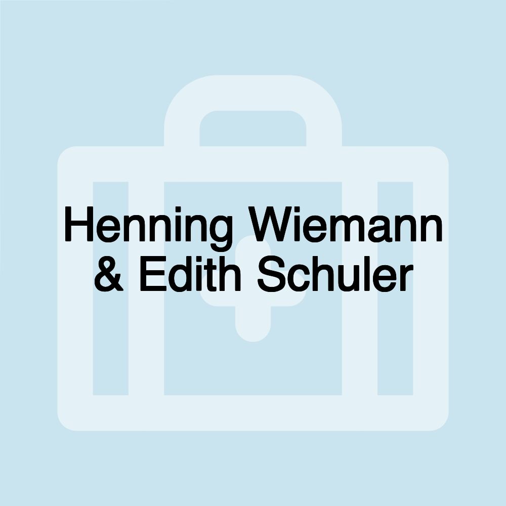 Henning Wiemann & Edith Schuler