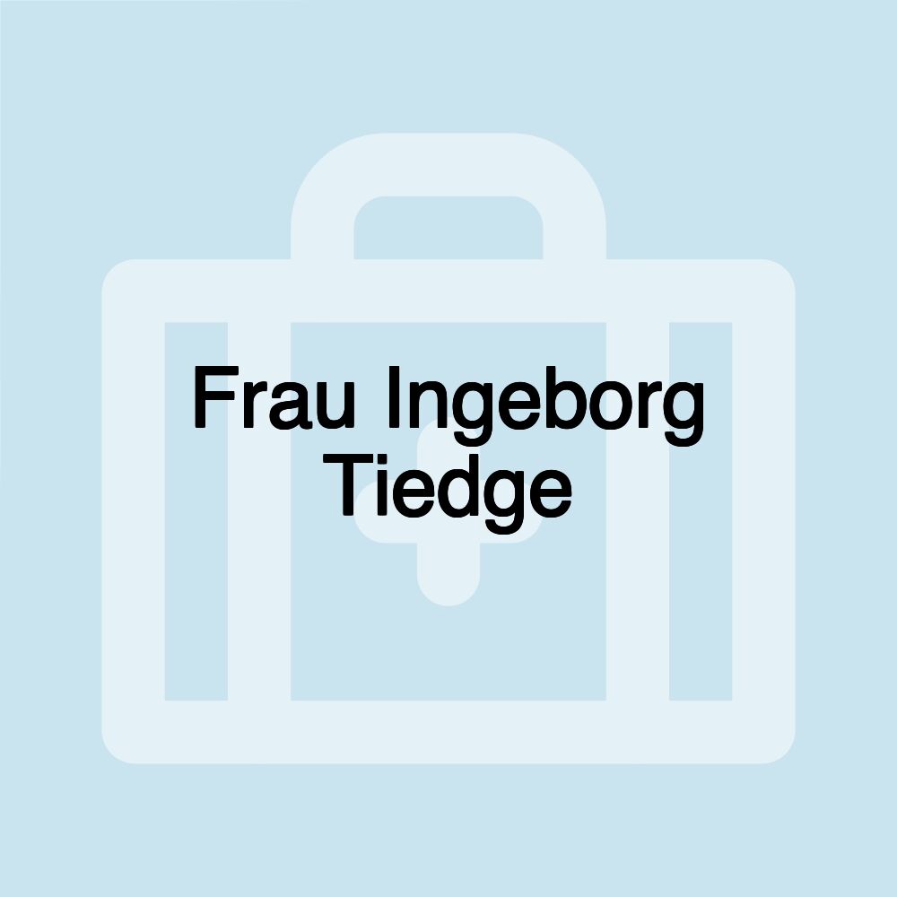 Frau Ingeborg Tiedge