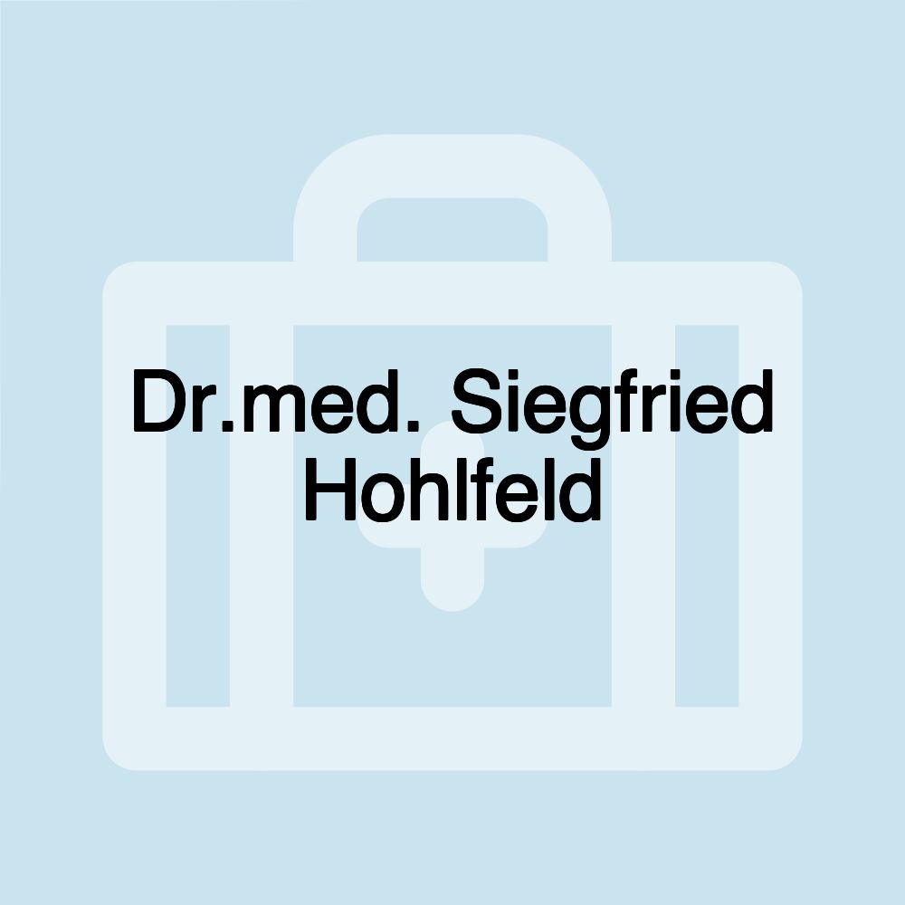 Dr.med. Siegfried Hohlfeld