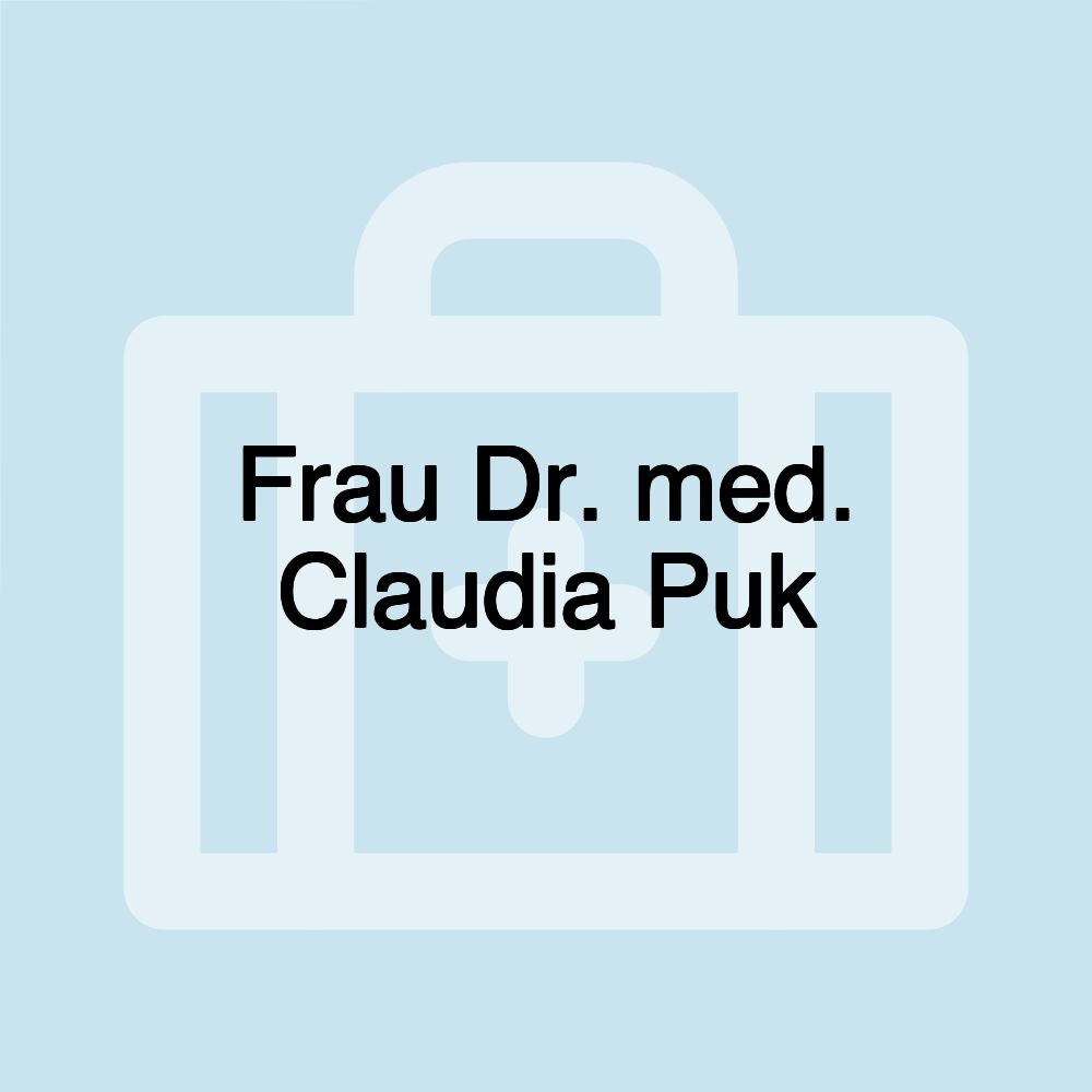 Frau Dr. med. Claudia Puk