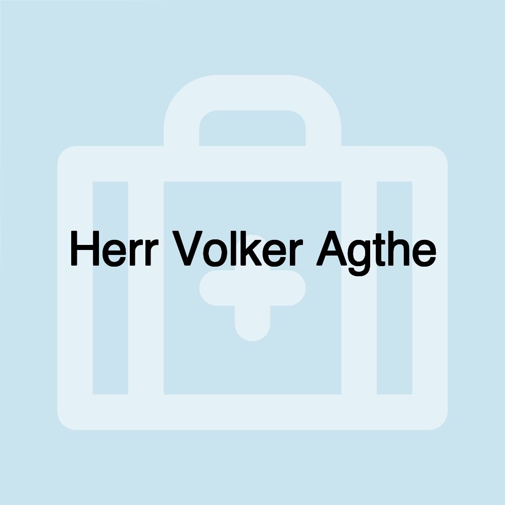 Herr Volker Agthe