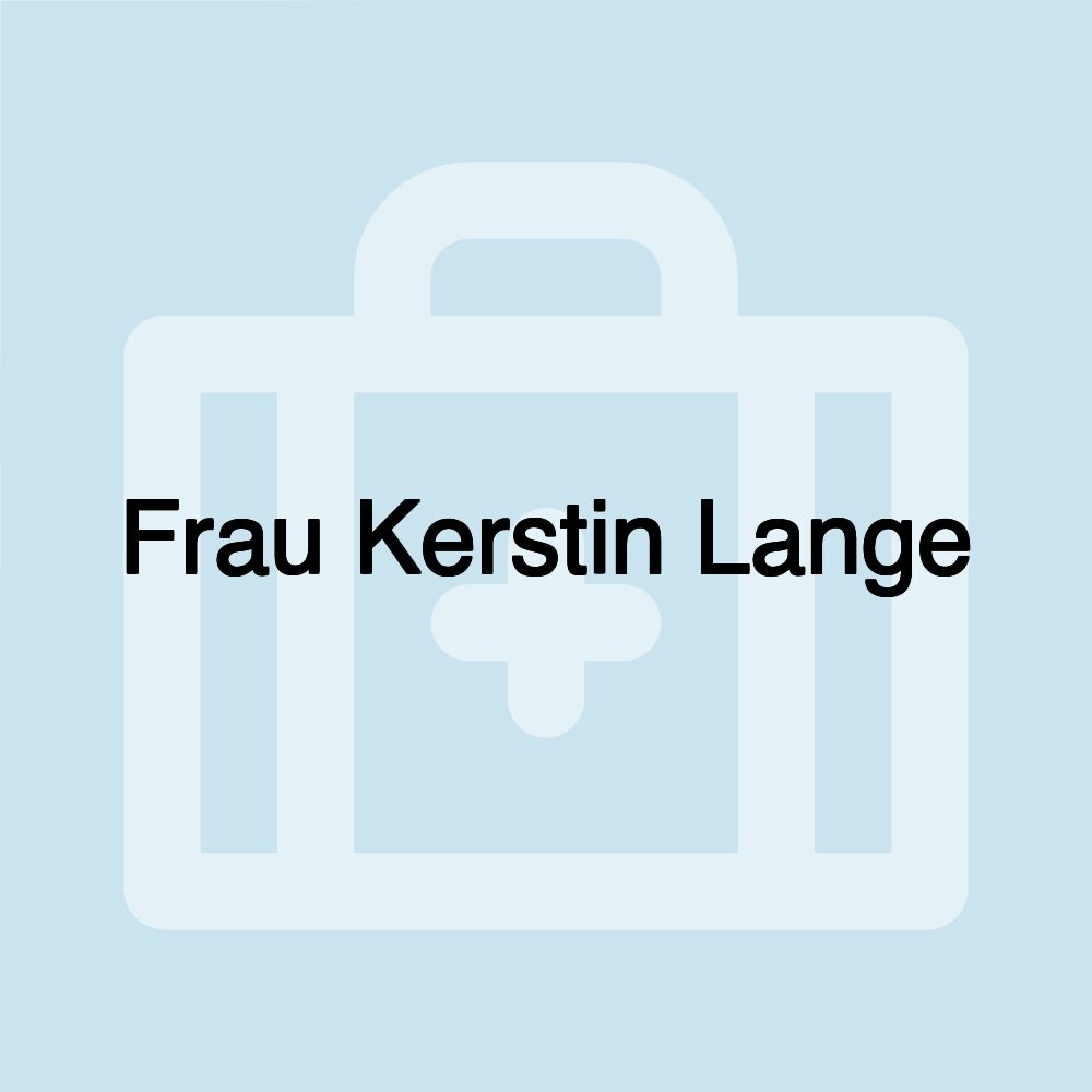 Frau Kerstin Lange