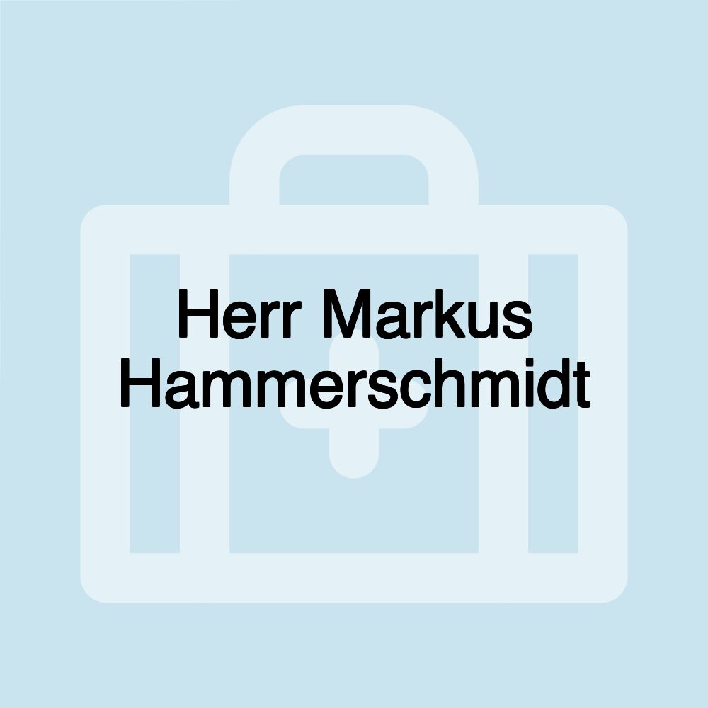 Herr Markus Hammerschmidt