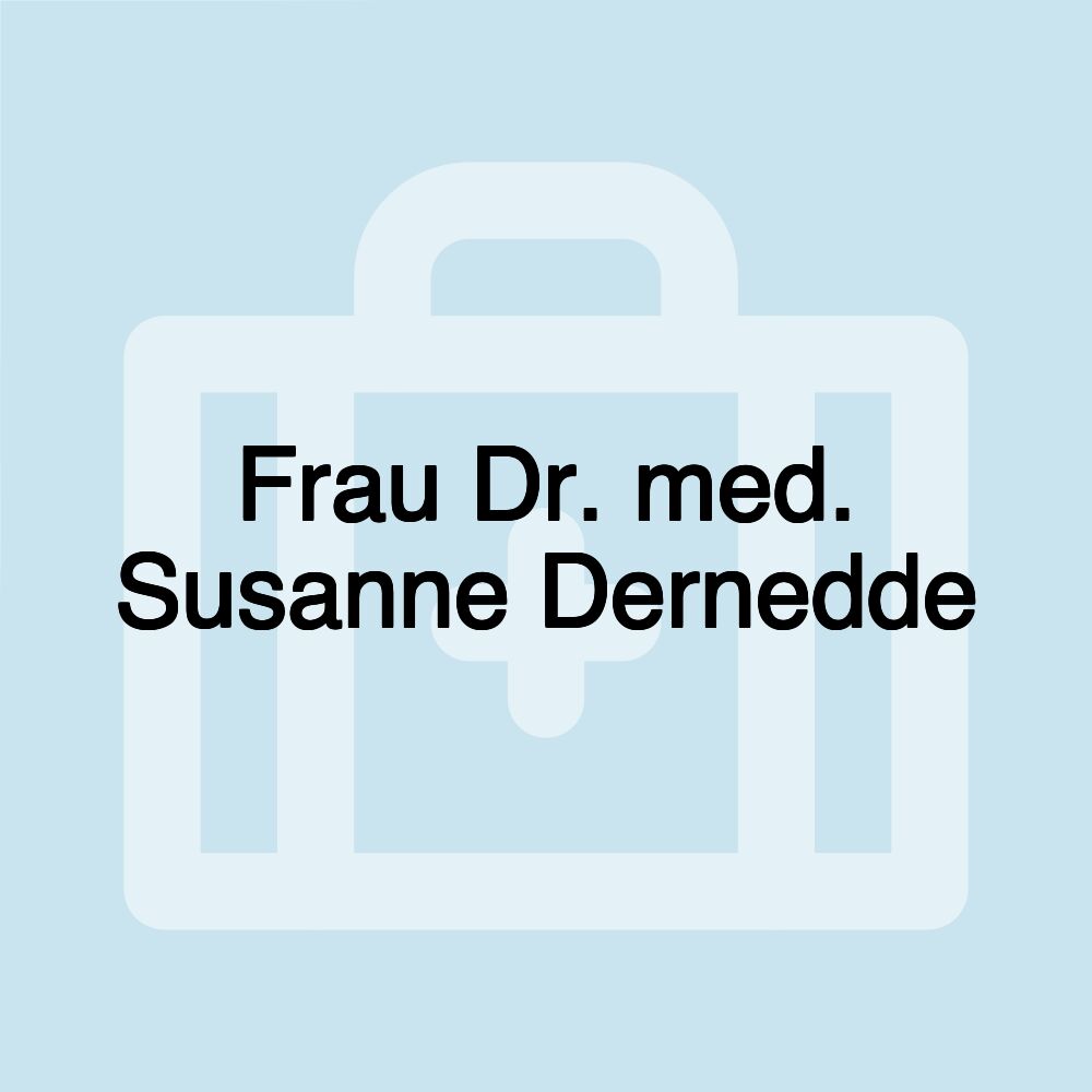 Frau Dr. med. Susanne Dernedde