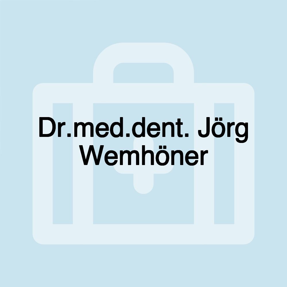 Dr.med.dent. Jörg Wemhöner