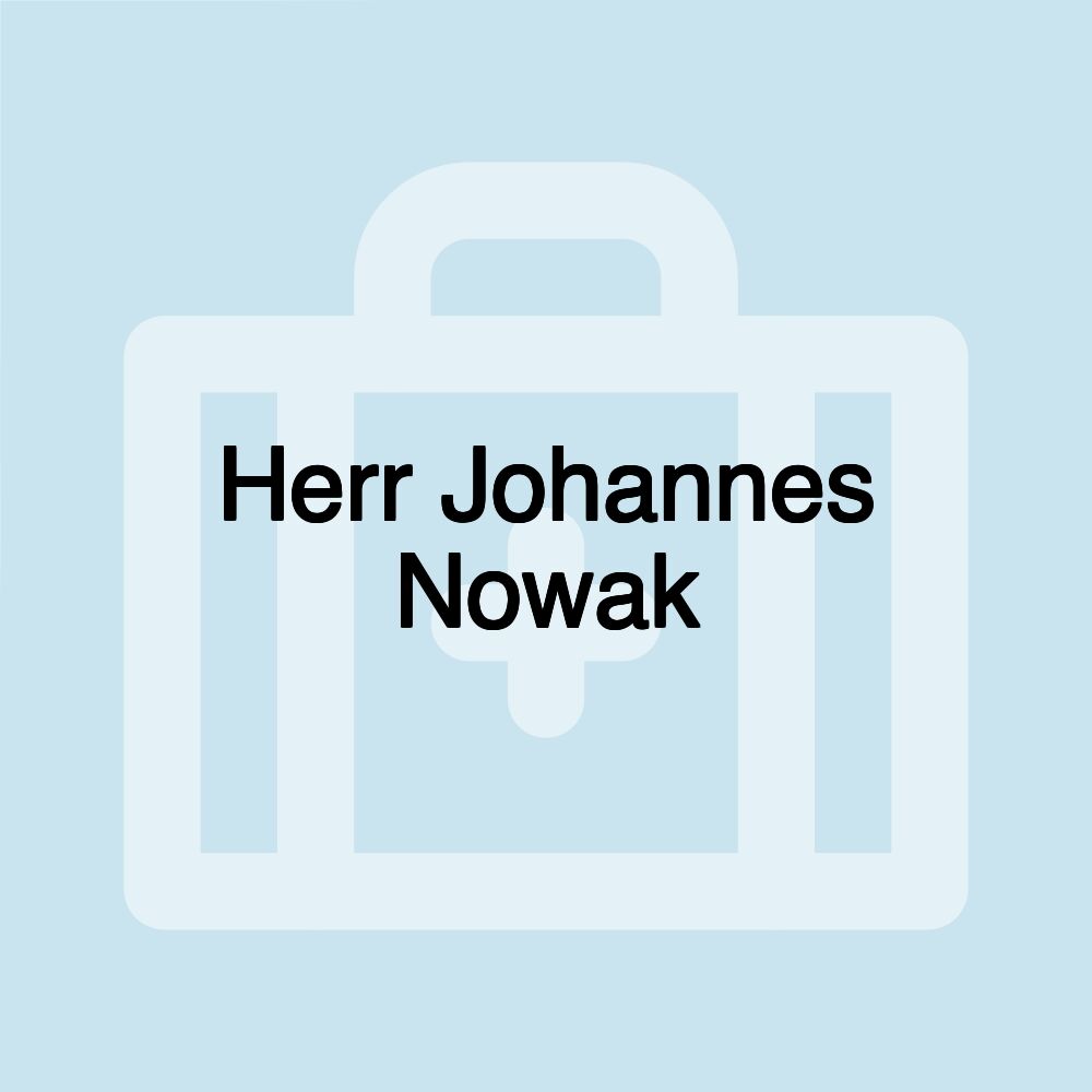 Herr Johannes Nowak