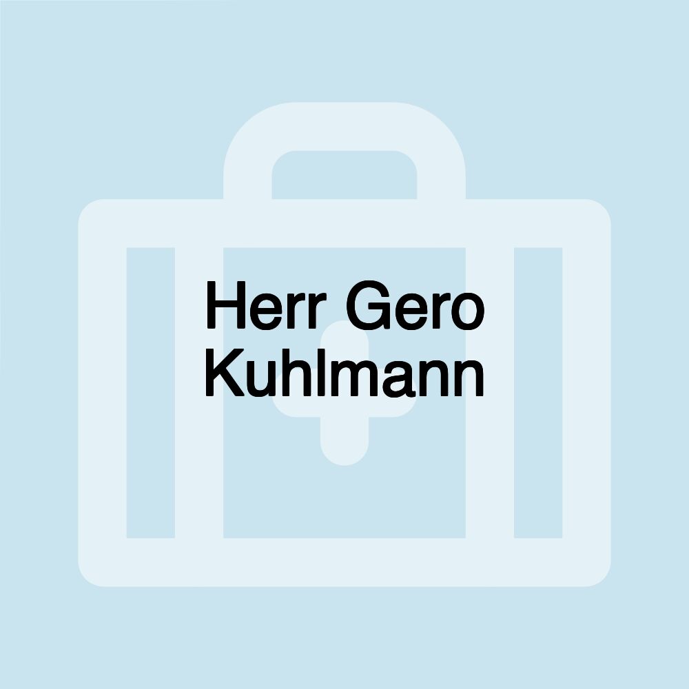 Herr Gero Kuhlmann