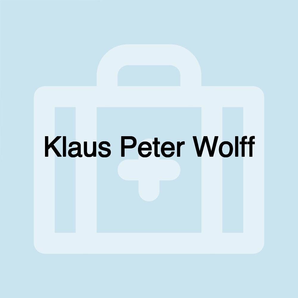 Klaus Peter Wolff