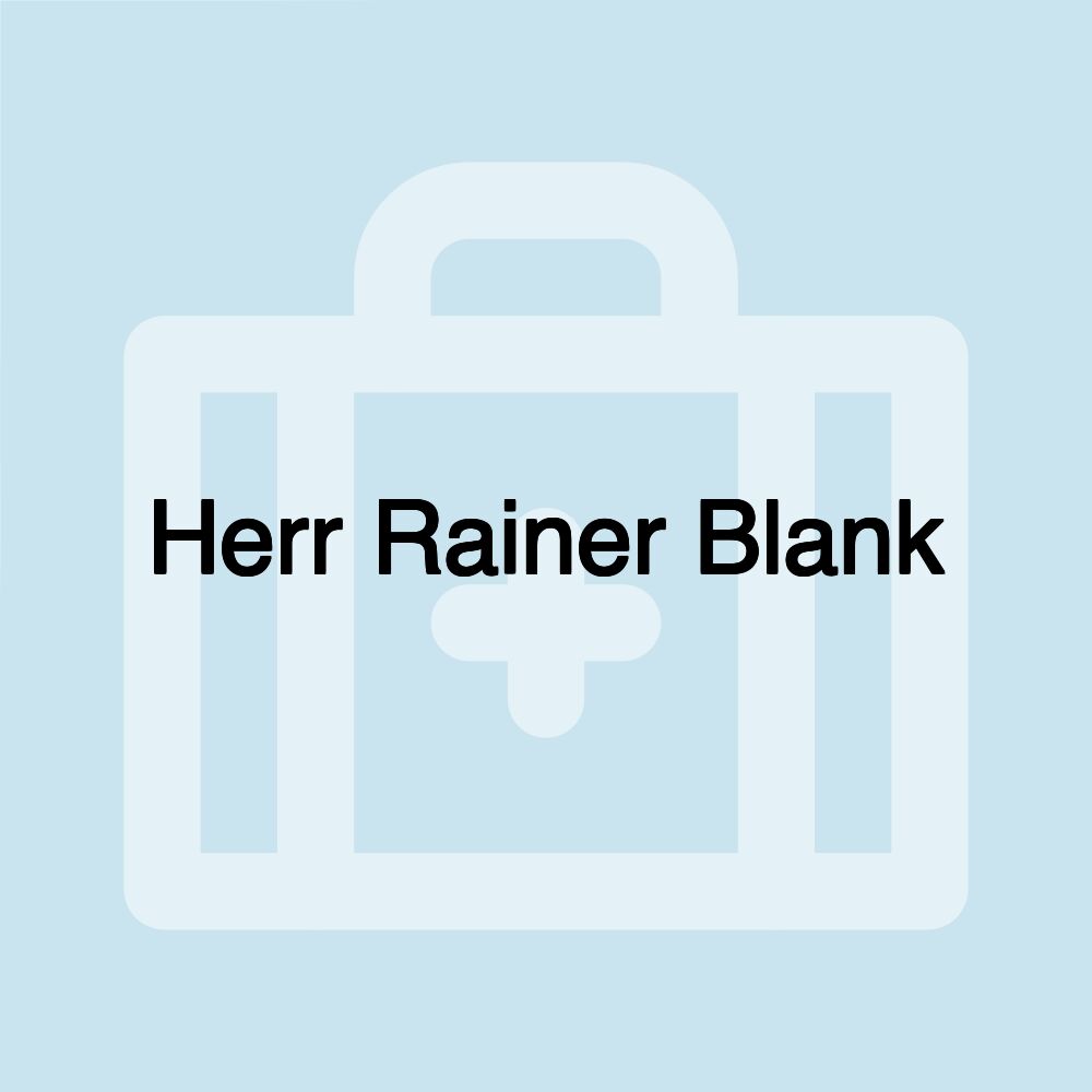 Herr Rainer Blank