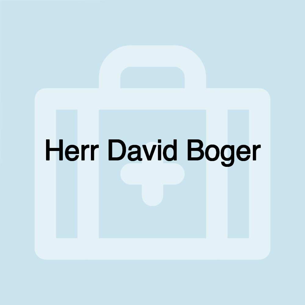 Herr David Boger