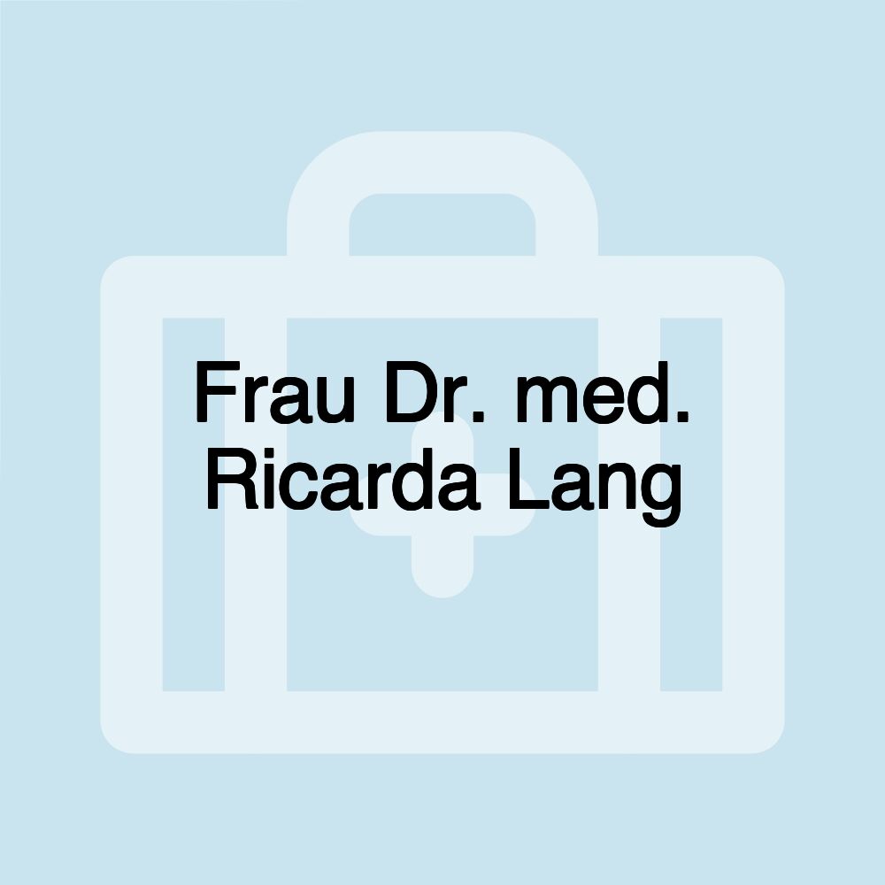 Frau Dr. med. Ricarda Lang