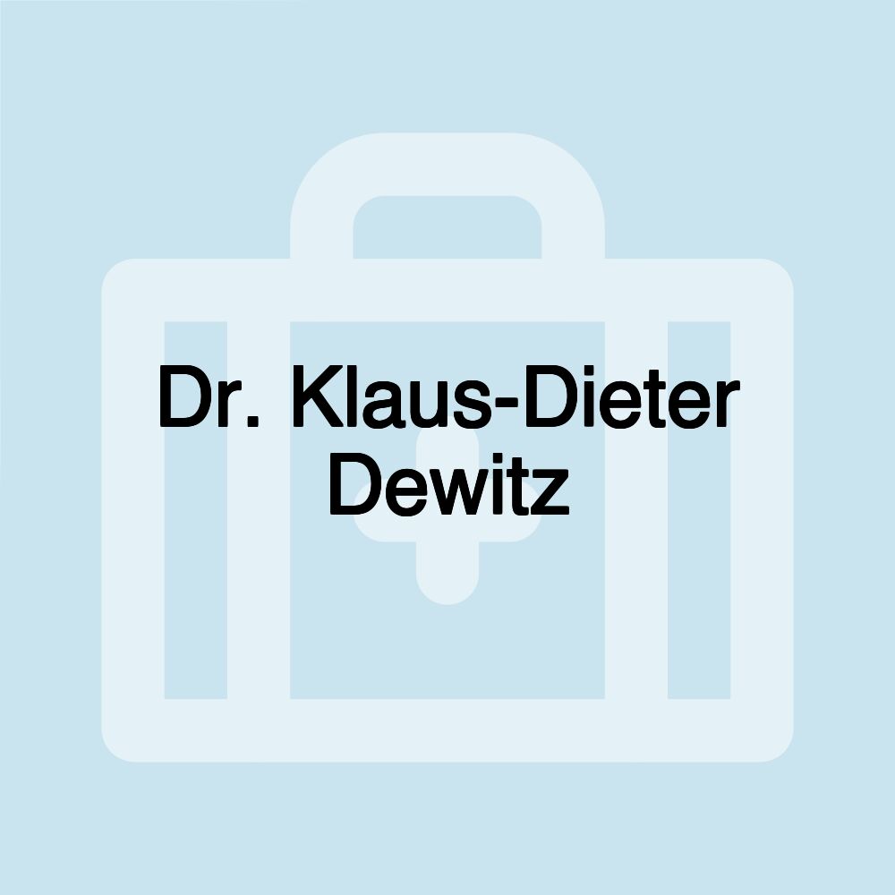 Dr. Klaus-Dieter Dewitz