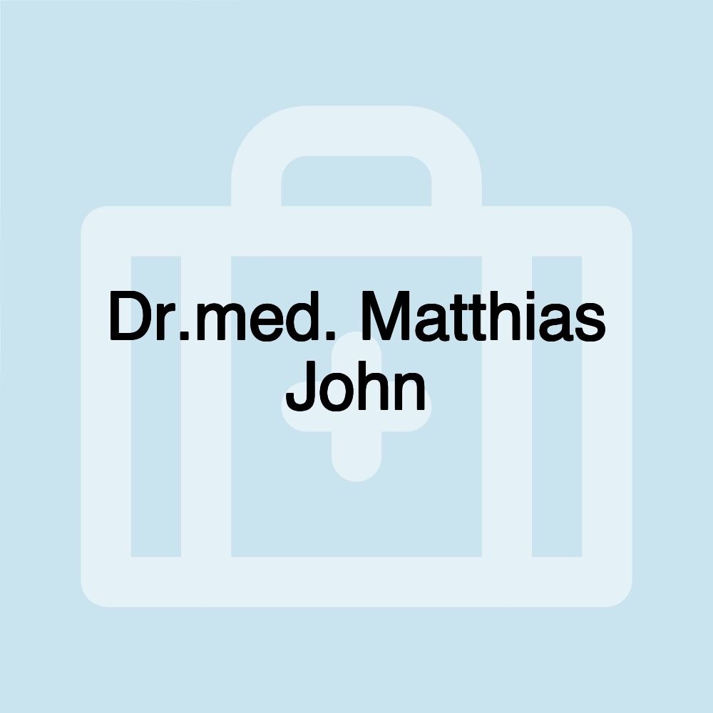 Dr.med. Matthias John