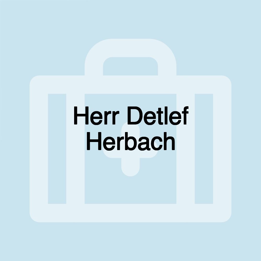 Herr Detlef Herbach