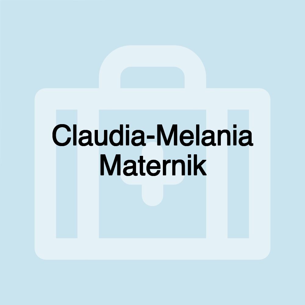 Claudia-Melania Maternik