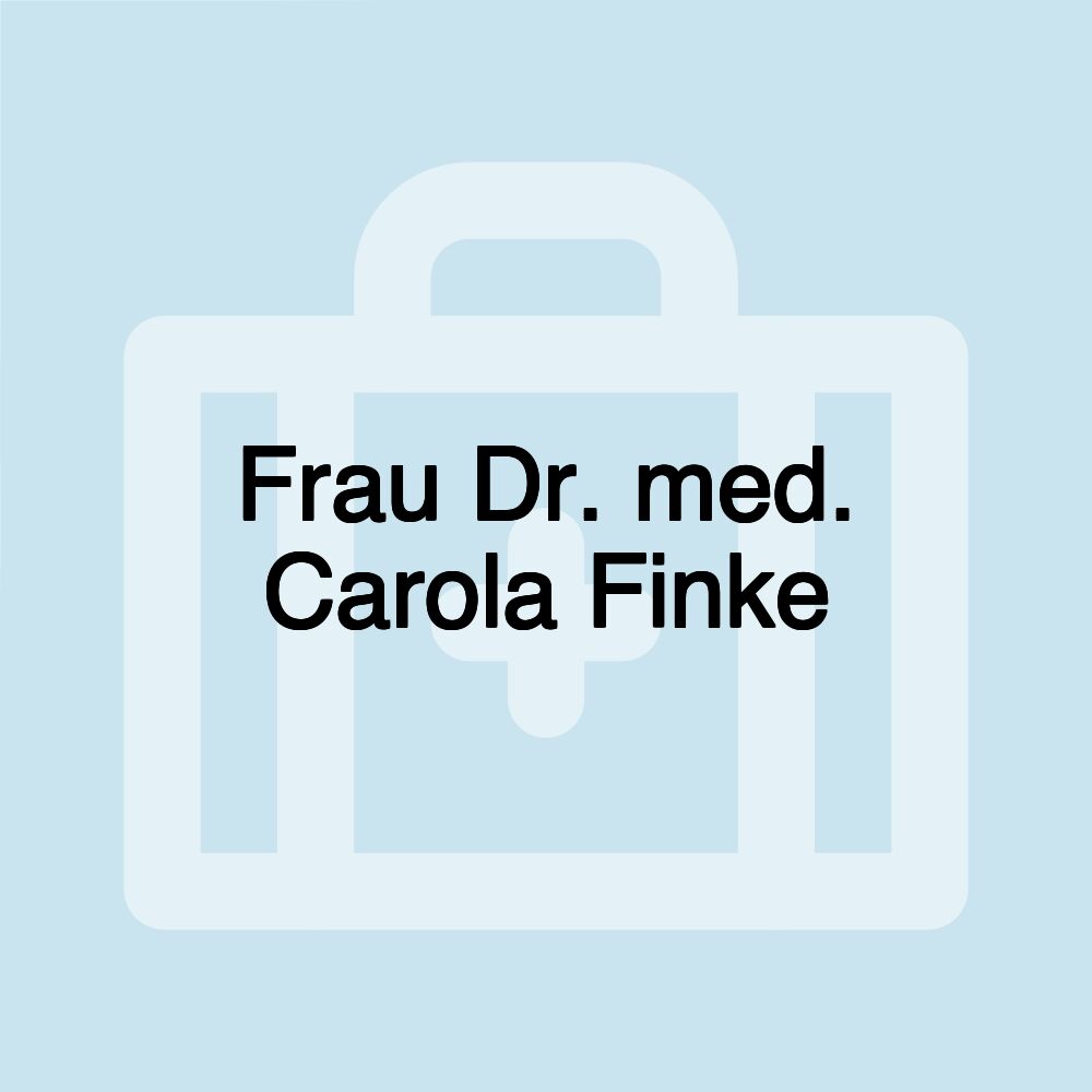 Frau Dr. med. Carola Finke