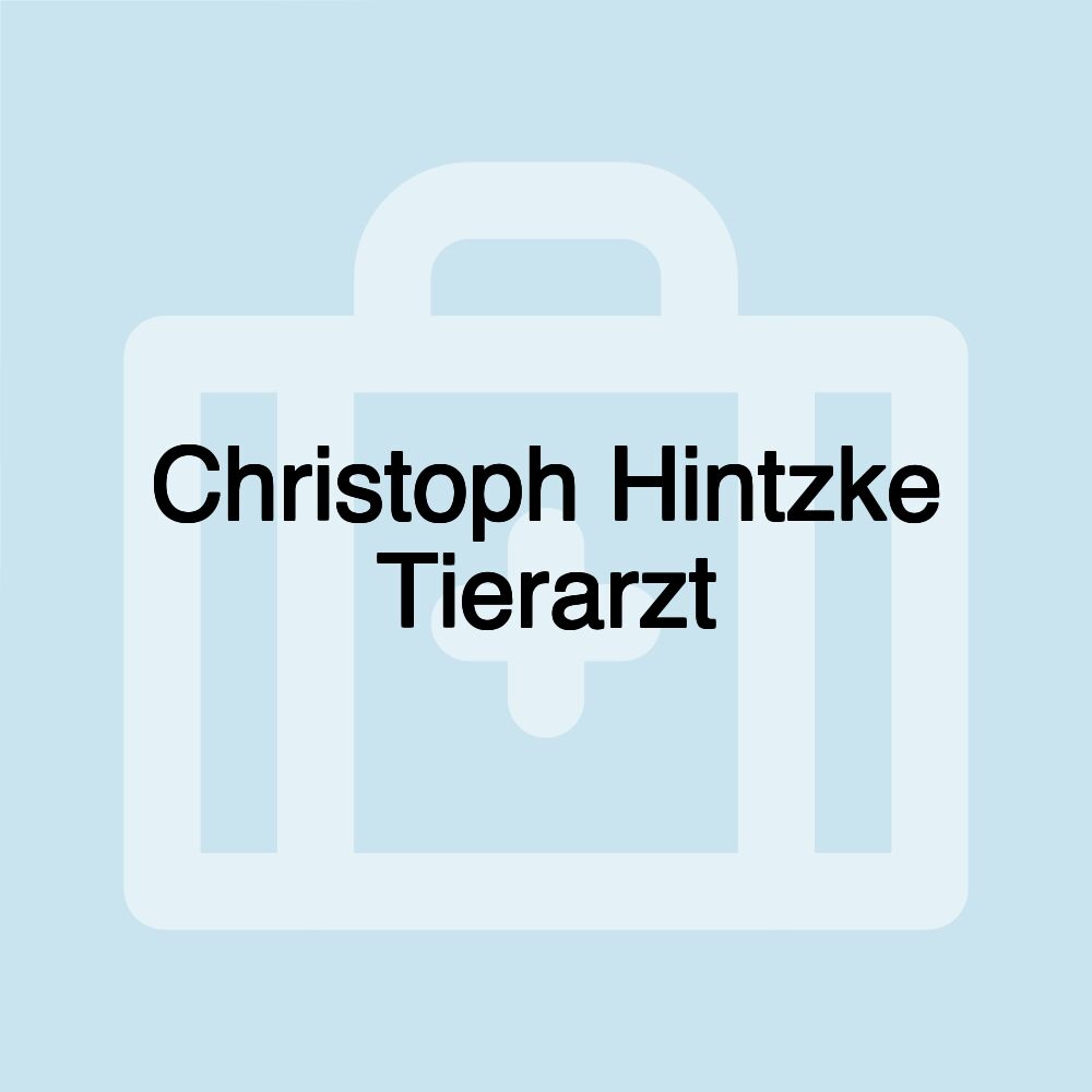 Christoph Hintzke Tierarzt