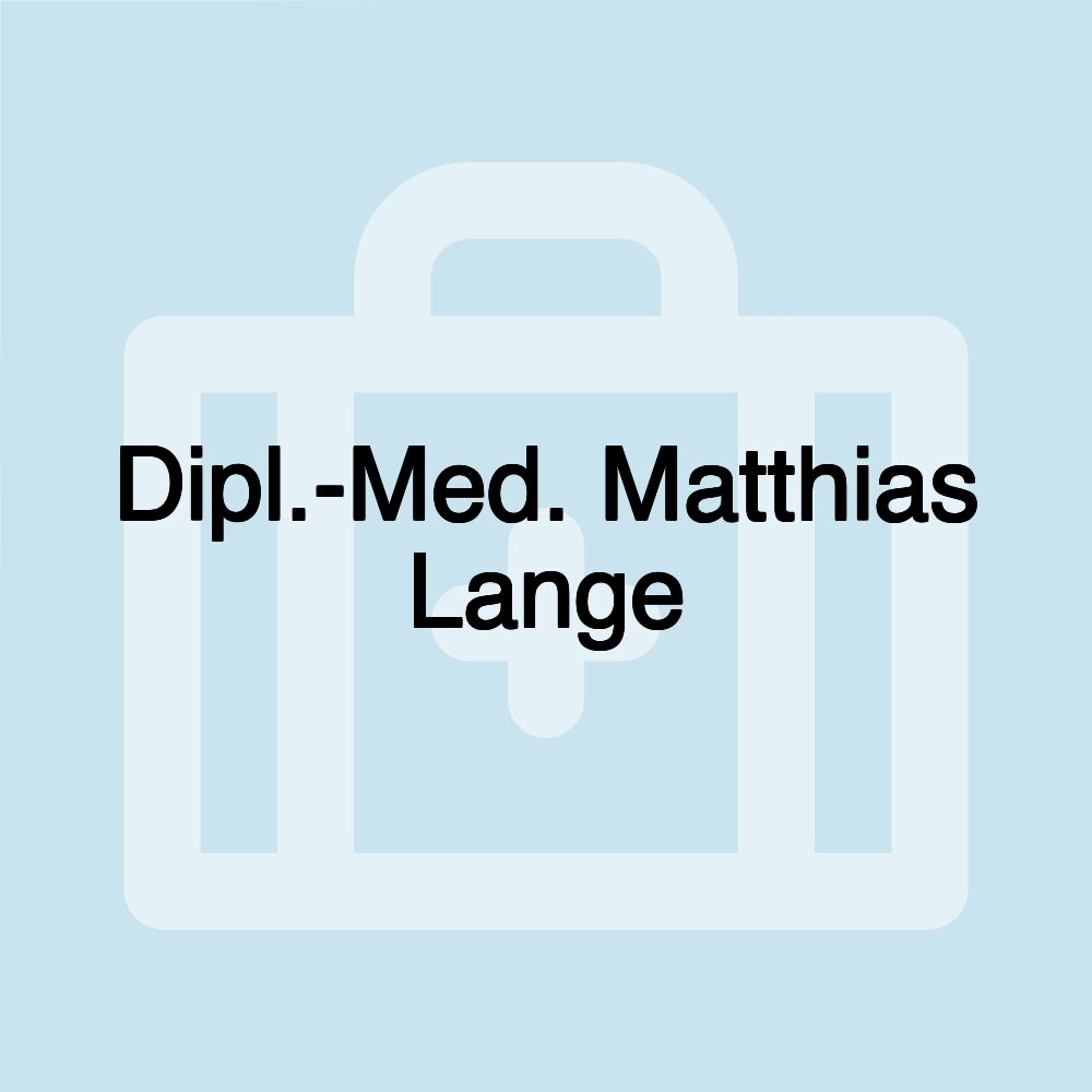 Dipl.-Med. Matthias Lange