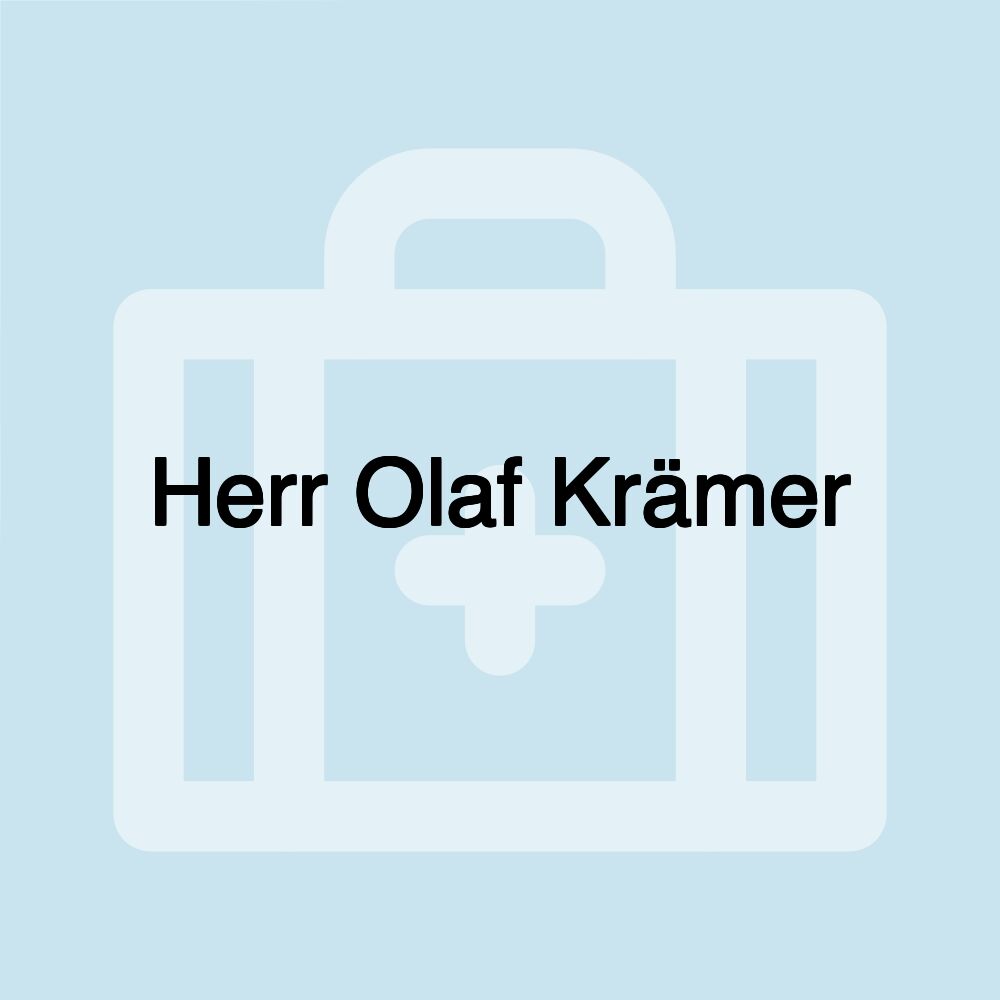 Herr Olaf Krämer