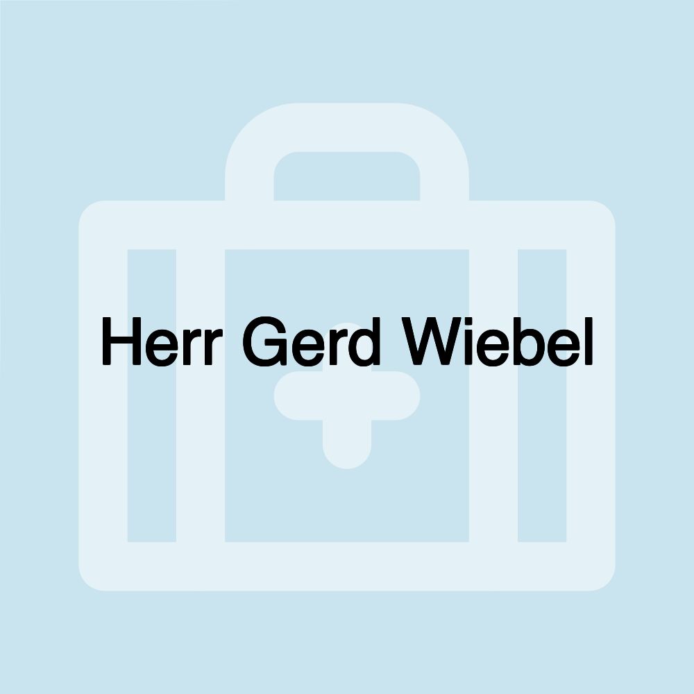 Herr Gerd Wiebel