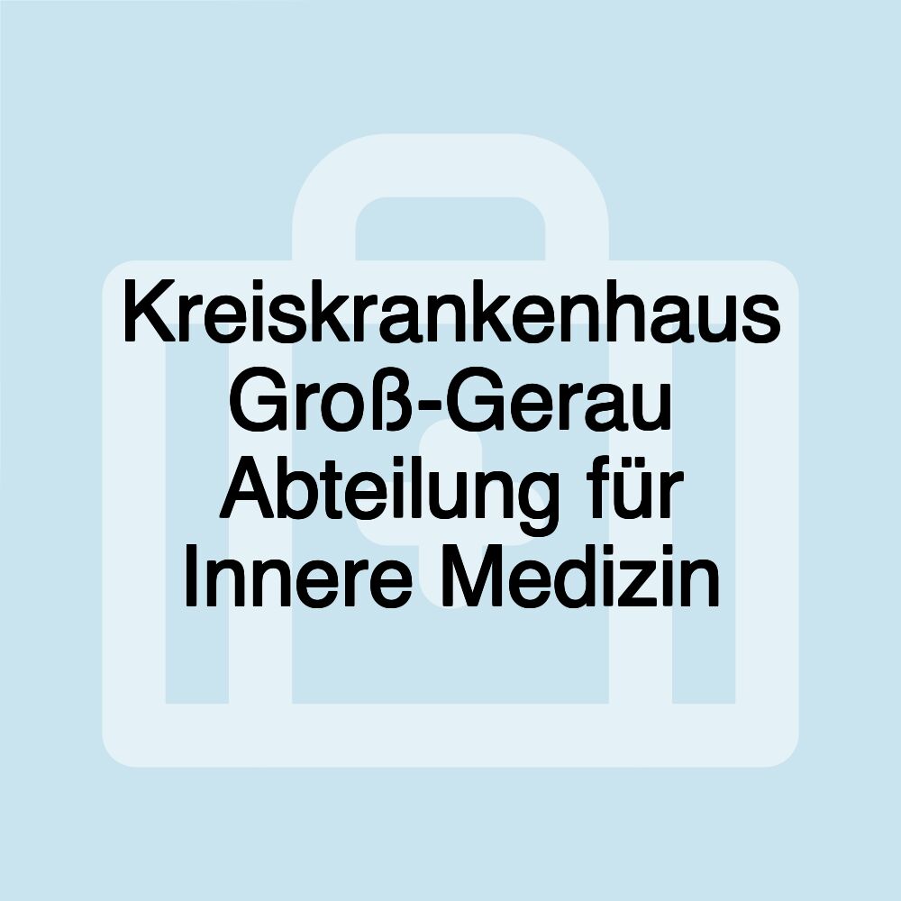 Kreiskrankenhaus Groß-Gerau Abteilung für Innere Medizin