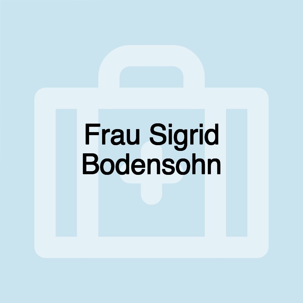 Frau Sigrid Bodensohn