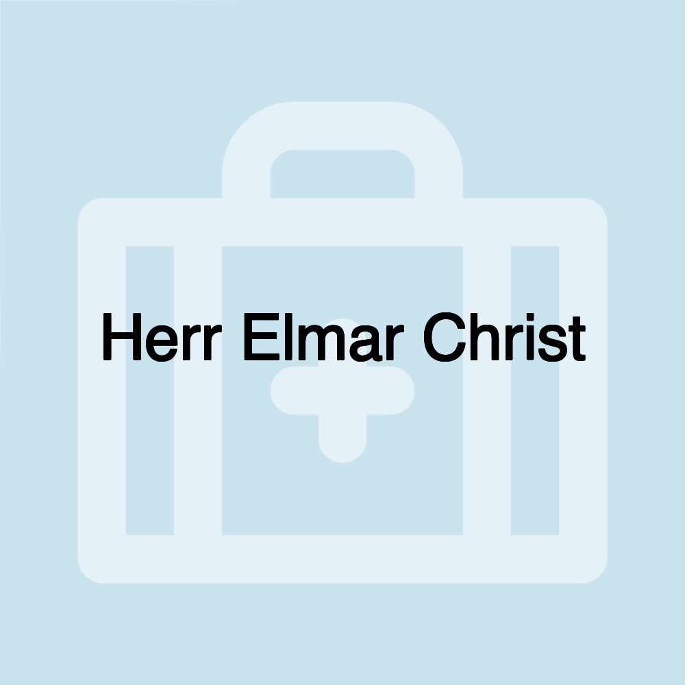 Herr Elmar Christ