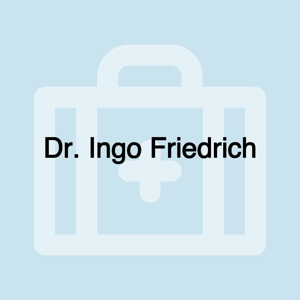 Dr. Ingo Friedrich