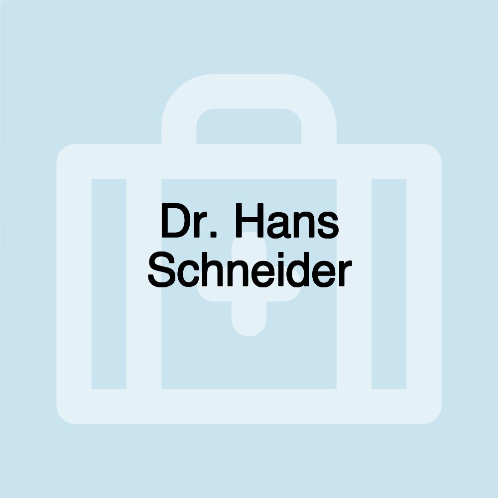 Dr. Hans Schneider