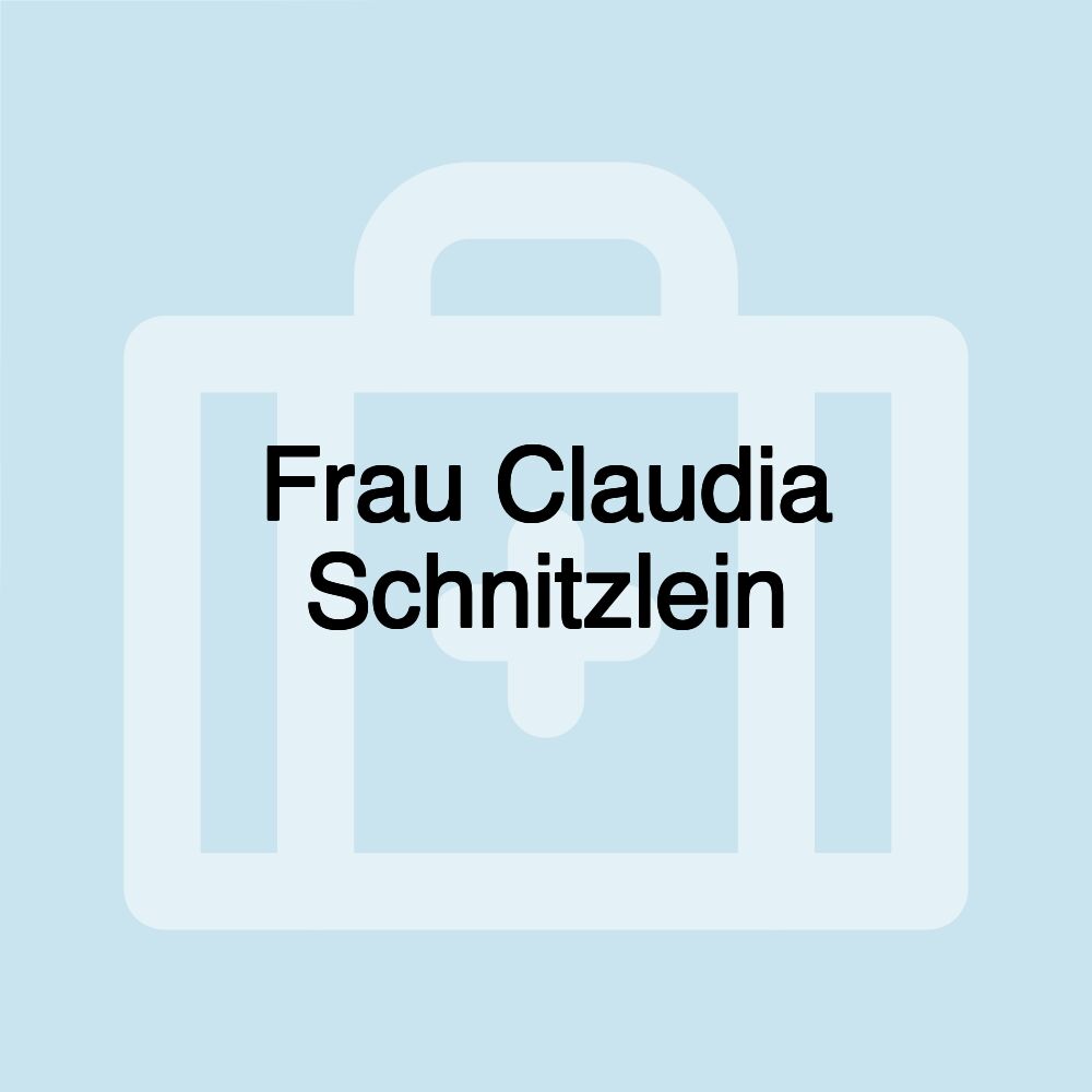 Frau Claudia Schnitzlein