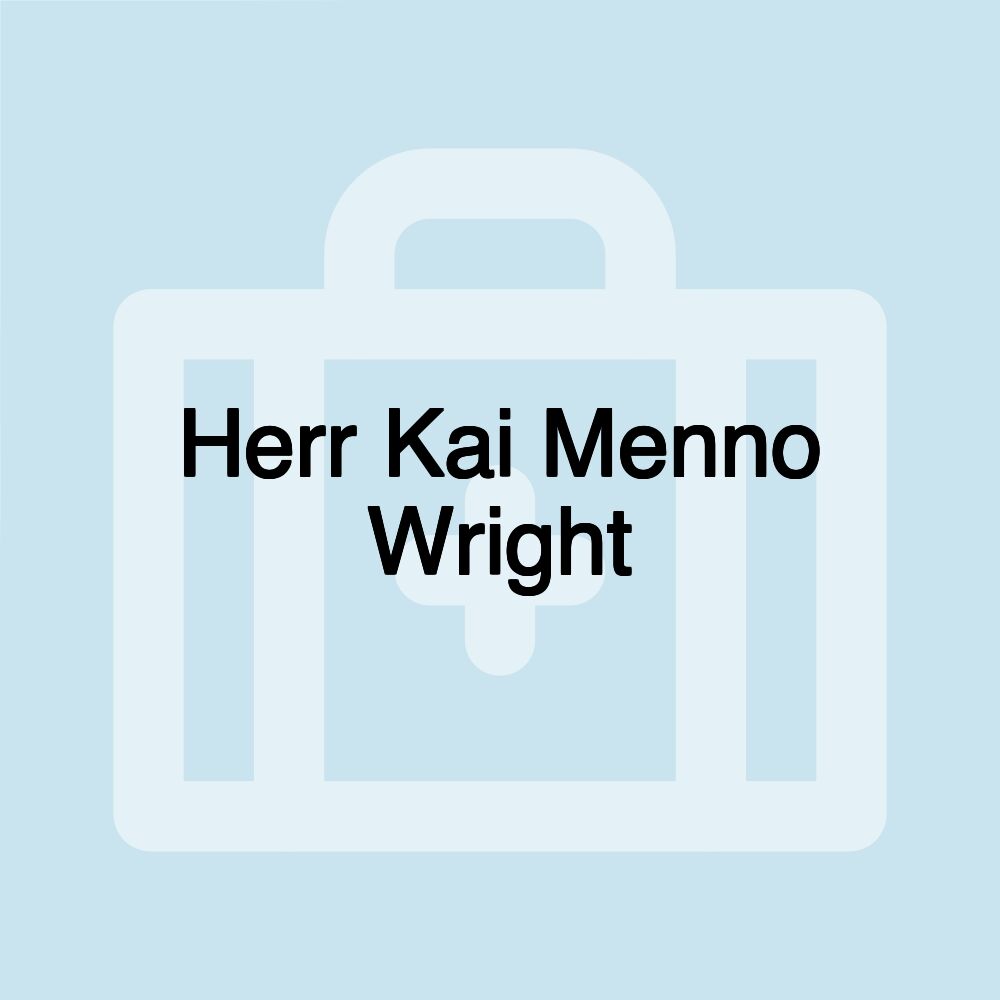 Herr Kai Menno Wright