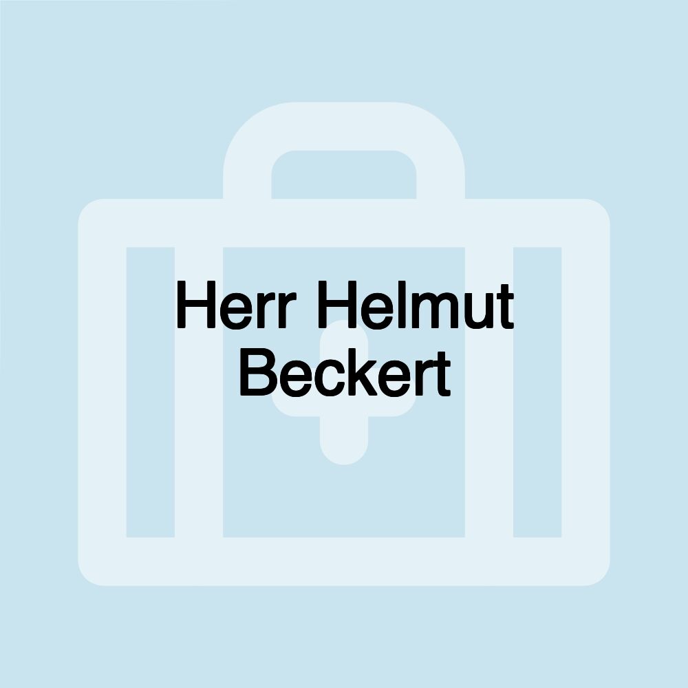 Herr Helmut Beckert