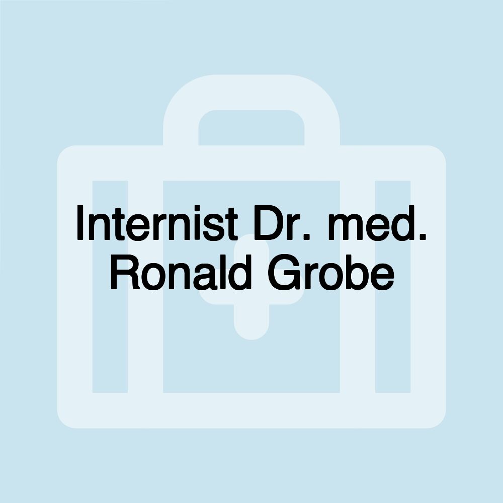 Internist Dr. med. Ronald Grobe