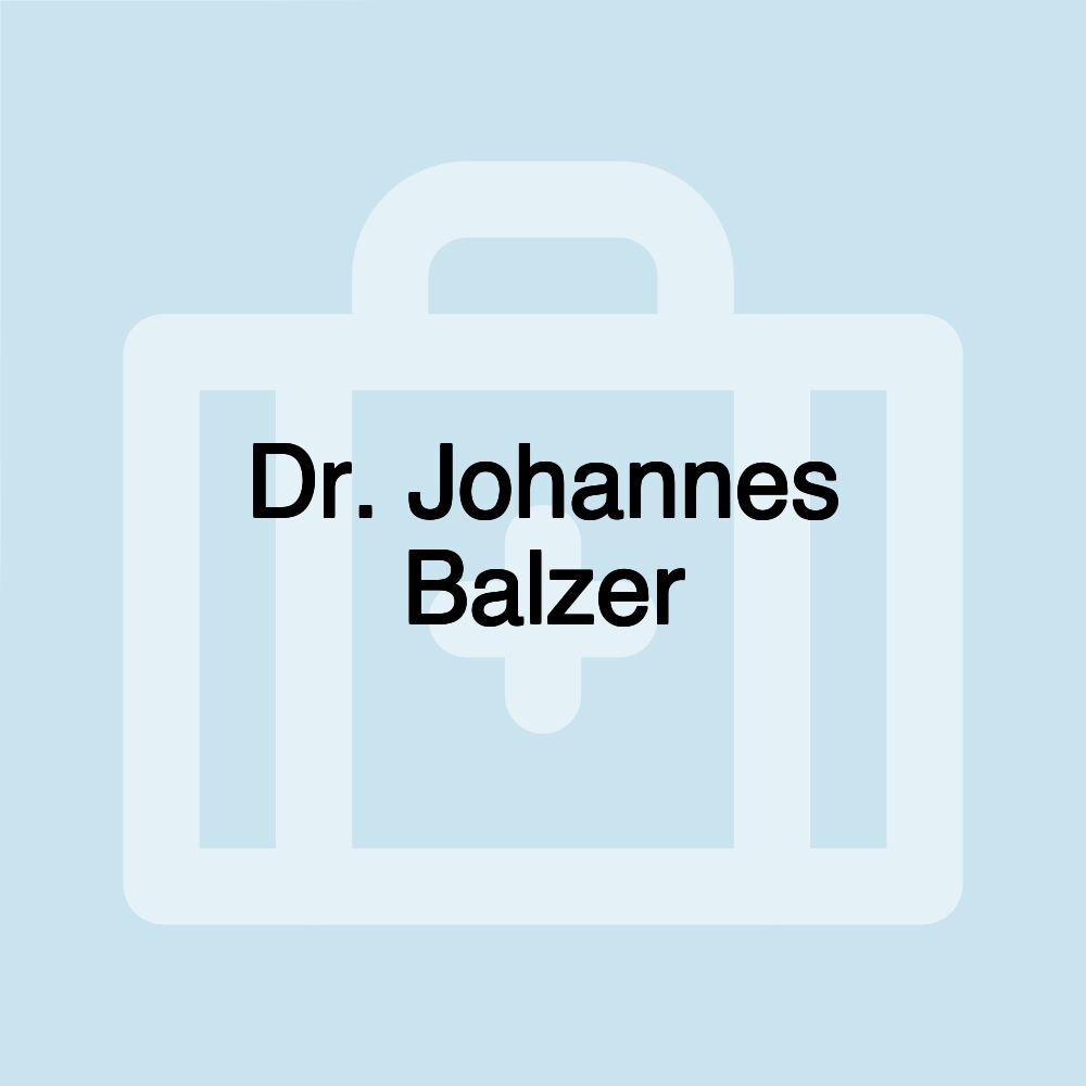 Dr. Johannes Balzer