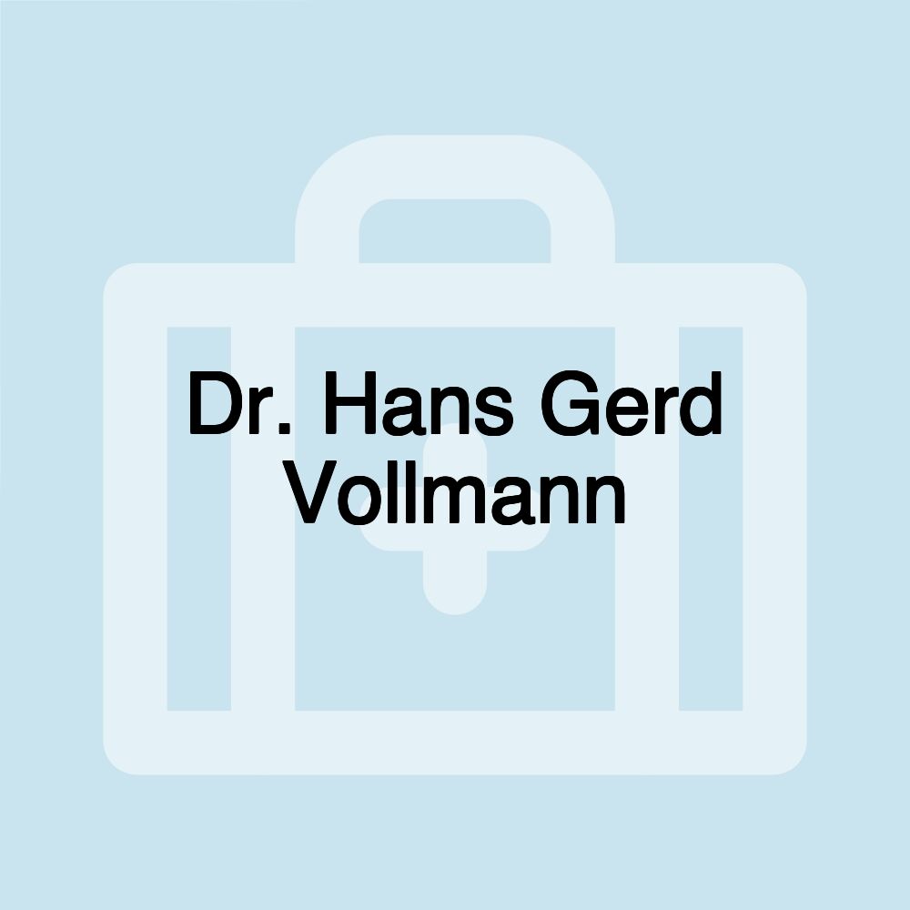 Dr. Hans Gerd Vollmann