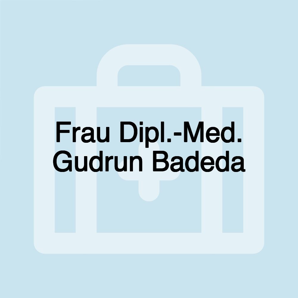 Frau Dipl.-Med. Gudrun Badeda