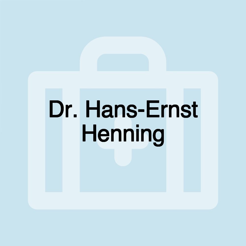 Dr. Hans-Ernst Henning