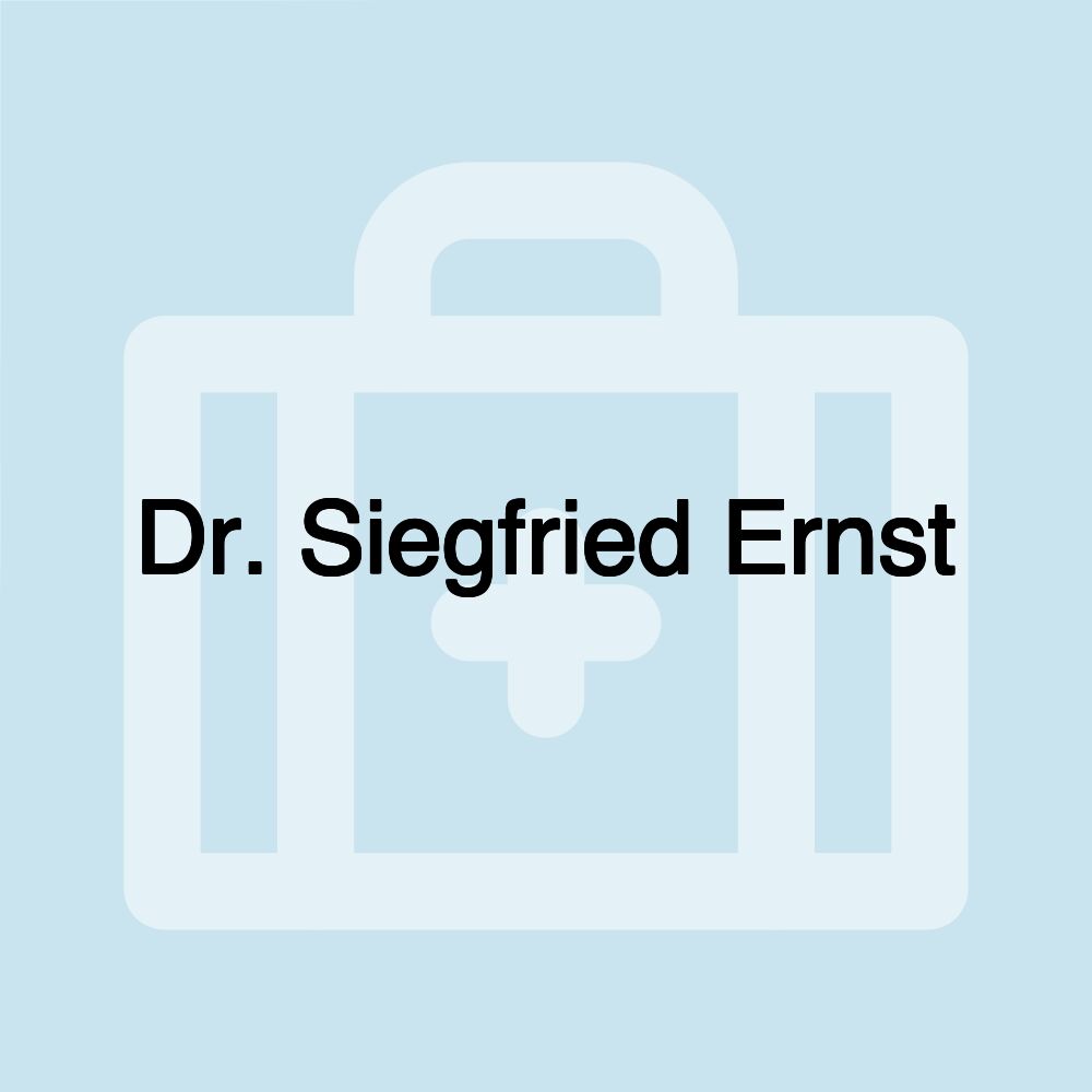 Dr. Siegfried Ernst