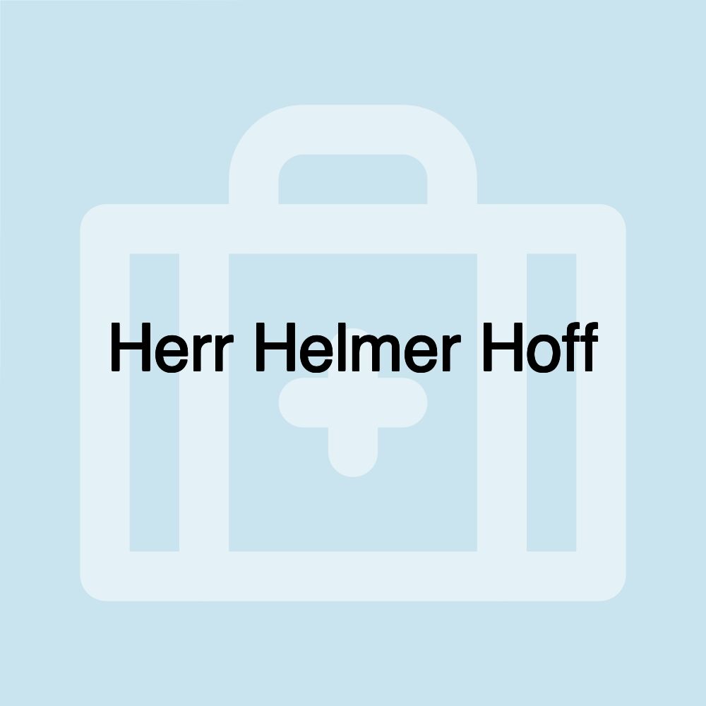 Herr Helmer Hoff