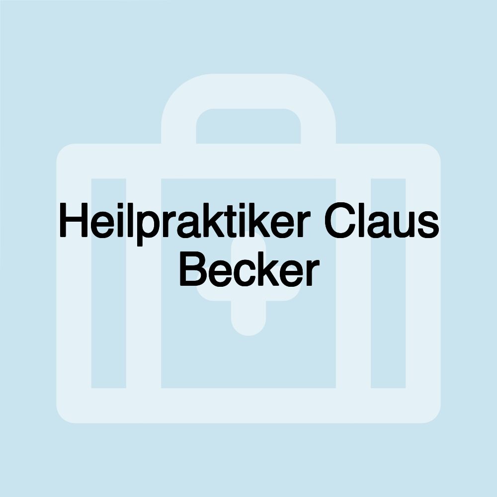 Heilpraktiker Claus Becker