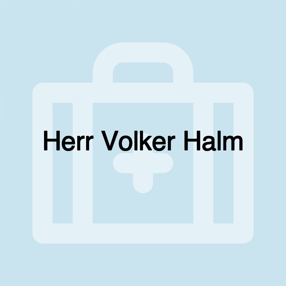 Herr Volker Halm