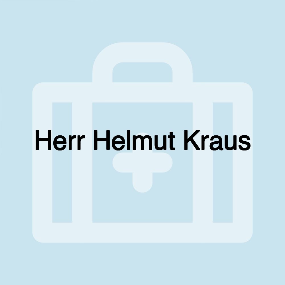 Herr Helmut Kraus