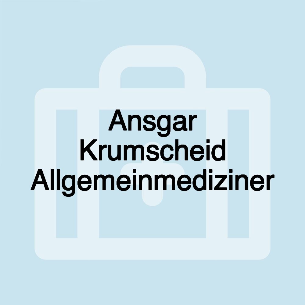 Ansgar Krumscheid Allgemeinmediziner