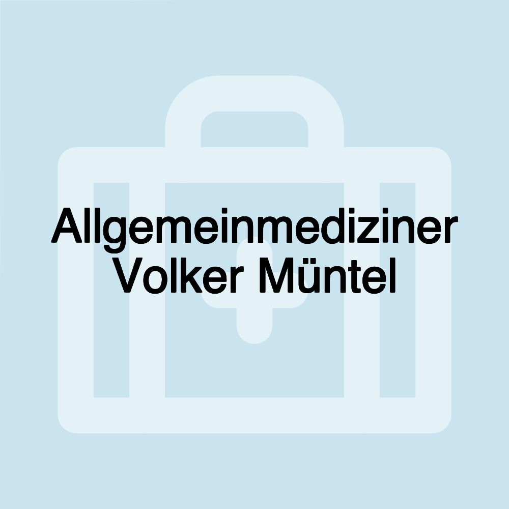 Allgemeinmediziner Volker Müntel