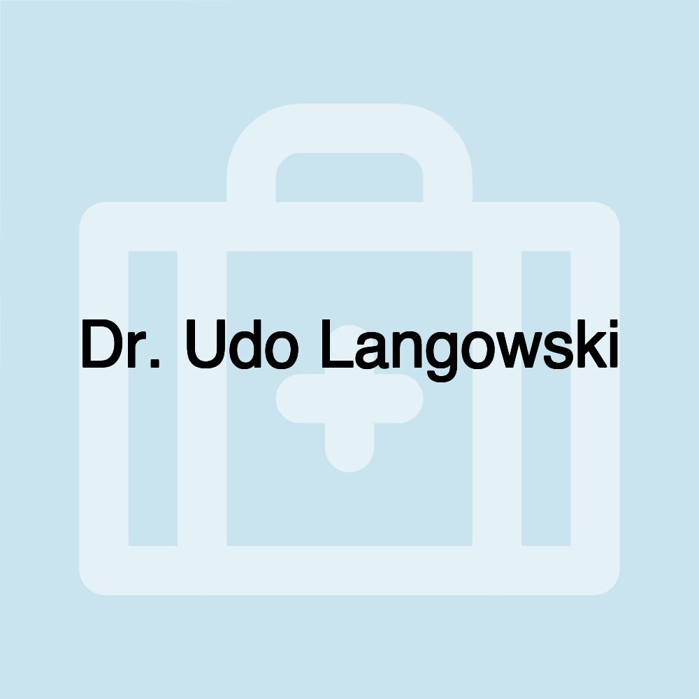 Dr. Udo Langowski