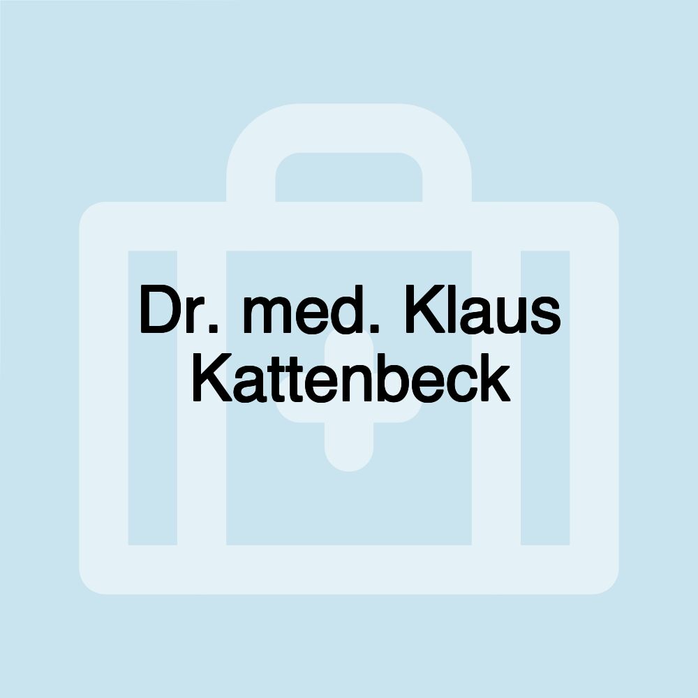 Dr. med. Klaus Kattenbeck