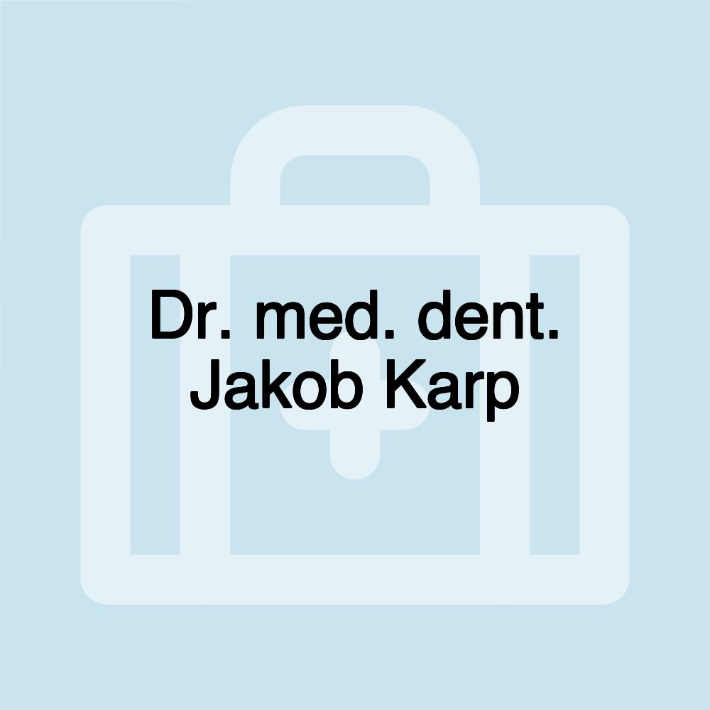 Dr. med. dent. Jakob Karp