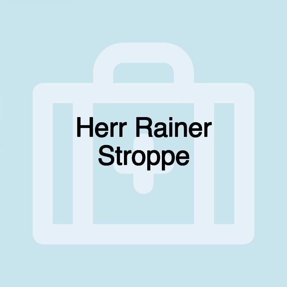 Herr Rainer Stroppe