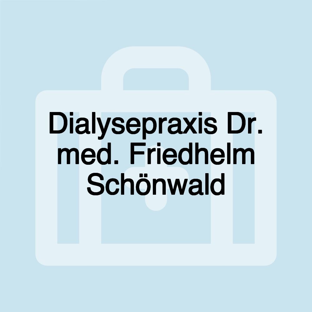 Dialysepraxis Dr. med. Friedhelm Schönwald